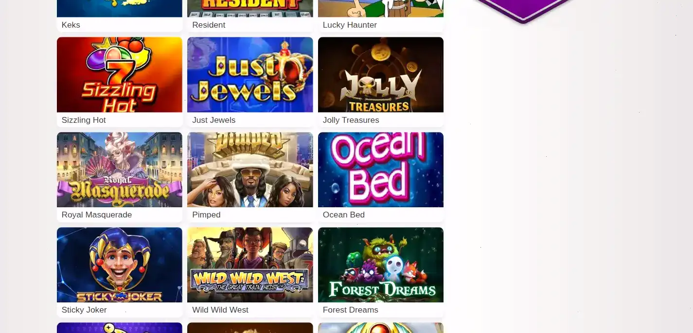 Интерфейс казино Горилла с игровыми автоматами